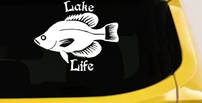 Lake Life Crappie Fishing Car or Truck Window Vinyl Decal Sticker