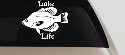Lake Life Crappie Fishing Car or Truck Window Vinyl Decal Sticker