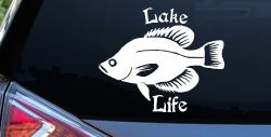 Lake Life Crappie Fishing Car or Truck Window Decal Sticker