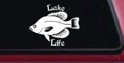 Lake Life Crappie Fishing Car or Truck Window Decal Sticker