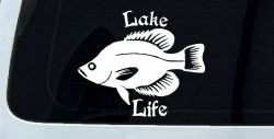 Lake Life Crappie Fishing Car or Truck Window Decal Sticker