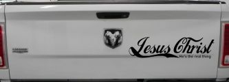 Jesus Christ He Is The Real Thing Christian Car or Truck Window Decal Sticker (Black)