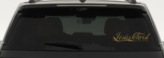 Jesus Christ He Is The Real Thing Christian Car or Truck Window Decal Sticker (Gold)
