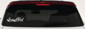 Jesus Christ He Is The Real Thing Christian Car or Truck Window Decal Sticker (White)
