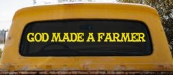 God Made A Farmer Country Farm Ranch Car or Truck Window Decal Sticker (Yellow)