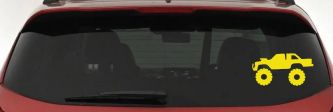 Monster Truck Off Road Car or Truck Window Vinyl Decal Sticker (Yellow)