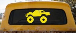 Monster Truck Off Road Car or Truck Window Decal Sticker (Yellow)