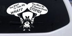 Yosemite Sam Anti Gun Control You want to Take My What Funny Car or Truck Window Decal Sticker