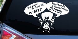 Yosemite Sam Anti Gun Control You want to Take My What Funny Car or Truck Window Vinyl Decal Sticker
