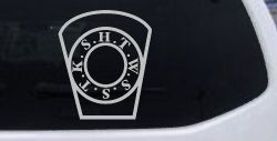 Royal Arch Mason HTWSSTKS keystone Car or Truck Window Decal Sticker (Light Gray)