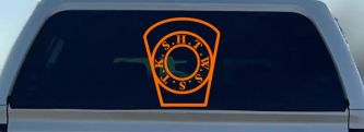 Royal Arch Mason HTWSSTKS keystone Car or Truck Window Decal Sticker (Orange)