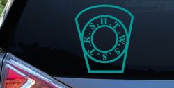 Royal Arch Mason HTWSSTKS keystone Car or Truck Window Decal Sticker (Turquoise)