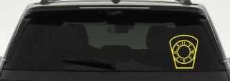 Royal Arch Mason HTWSSTKS keystone Car or Truck Window Decal Sticker (Yellow)