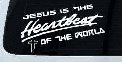 Jesus Is The Heartbeat Of The World Christian Car or Truck Window Decal Sticker