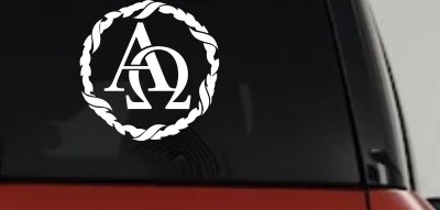 Alpha Omega Monogram Christian Car or Truck Window Vinyl Decal Sticker