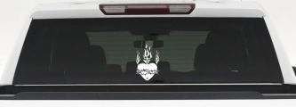 Sacred Heart Christian Car or Truck Window Vinyl Decal Sticker (White)
