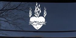 Sacred Heart Christian Car or Truck Window Decal Sticker