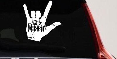 I Love Christ Hand Gesture Christian Car or Truck Window Vinyl Decal Sticker
