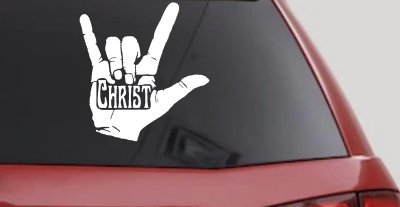 I Love Christ Hand Gesture Christian Car or Truck Window Vinyl Decal Sticker