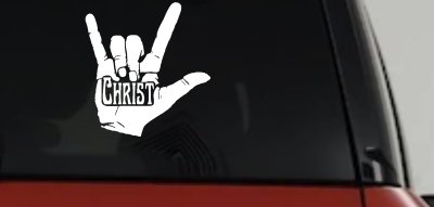 I Love Christ Hand Gesture Christian Car or Truck Window Vinyl Decal Sticker
