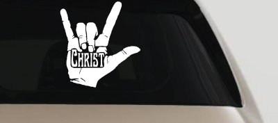 I Love Christ Hand Gesture Christian Car or Truck Window Vinyl Decal Sticker