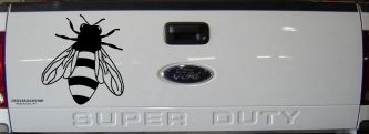 Honey Bee Car or Truck Window Vinyl Decal Sticker (Black)