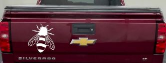 Honey Bee Car or Truck Window Decal Sticker (White)