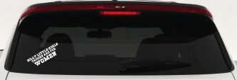 Silly Little Girls Trucks Are For Women Car or Truck Window Decal Sticker (White)