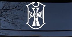 Christian Biker Cross Car or Truck Window Decal Sticker