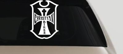 Christian Biker Cross Car or Truck Window Vinyl Decal Sticker