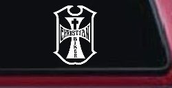 Christian Biker Cross Car or Truck Window Decal Sticker