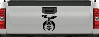 Shriner Logo Car or Truck Window Decal Sticker (Black)