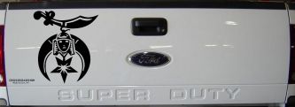 Shriner Logo Car or Truck Window Decal Sticker (Black)