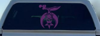 Shriner Logo Car or Truck Window Decal Sticker (Violet)