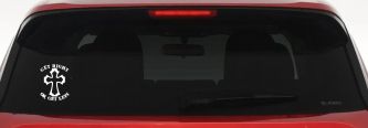 Get Right Or Get Left Christian Car or Truck Window Decal Sticker (White)