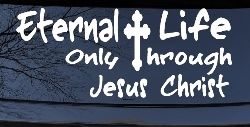 Eternal Life Only Through Jesus Christ Christian Car or Truck Window Decal Sticker