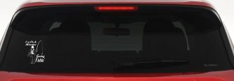 Im On A Mission Going Fishin Fishing Car or Truck Window Decal Sticker (White)