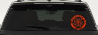 United States Coast Guard Girlfriend Military Car or Truck Window Decal Sticker (Orange Red)