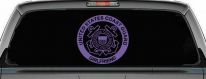 United States Coast Guard Girlfriend Military Car or Truck Window Vinyl Decal Sticker (Purple)