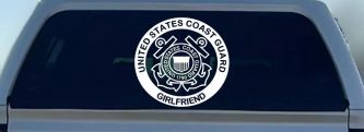 United States Coast Guard Girlfriend Military Car or Truck Window Decal Sticker