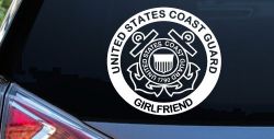 United States Coast Guard Girlfriend Military Car or Truck Window Decal Sticker