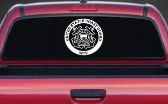 United States Coast Guard Wife Military Car or Truck Window Decal Sticker