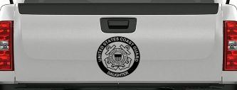 United States Coast Guard Daughter Military Car or Truck Window Decal Sticker (Black)