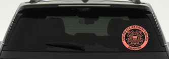 United States Coast Guard Daughter Military Car or Truck Window Vinyl Decal Sticker (Coral)