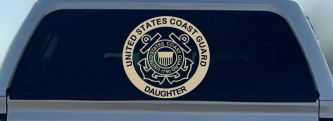 United States Coast Guard Daughter Military Car or Truck Window Vinyl Decal Sticker (Desert Sand)
