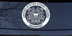 United States Coast Guard Daughter Military Car or Truck Window Decal Sticker