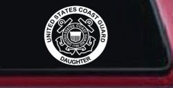 United States Coast Guard Daughter Military Car or Truck Window Decal Sticker