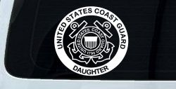 United States Coast Guard Daughter Military Car or Truck Window Decal Sticker