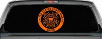 United States Coast Guard Sister Military Car or Truck Window Decal Sticker (Orange)