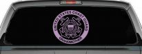 United States Coast Guard Grandmother Military Car or Truck Window Decal Sticker (Lilac)